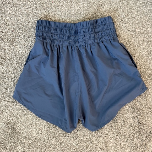 Nike Women's Dri-FIT High-Waisted Shorts - Blue - Picture 4 of 4